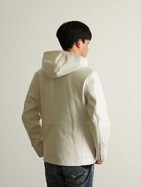 【CUSTOM CULTURE】 ラムレザー パーカー